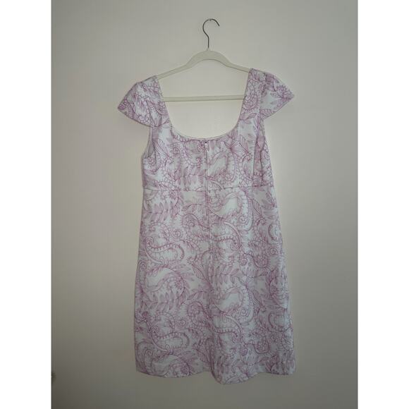 NWT Lilly Pulitzer Laurent Dress Purple Swirl Embroidery Coquette Preppy Sz 14 - Picture 5 of 10
